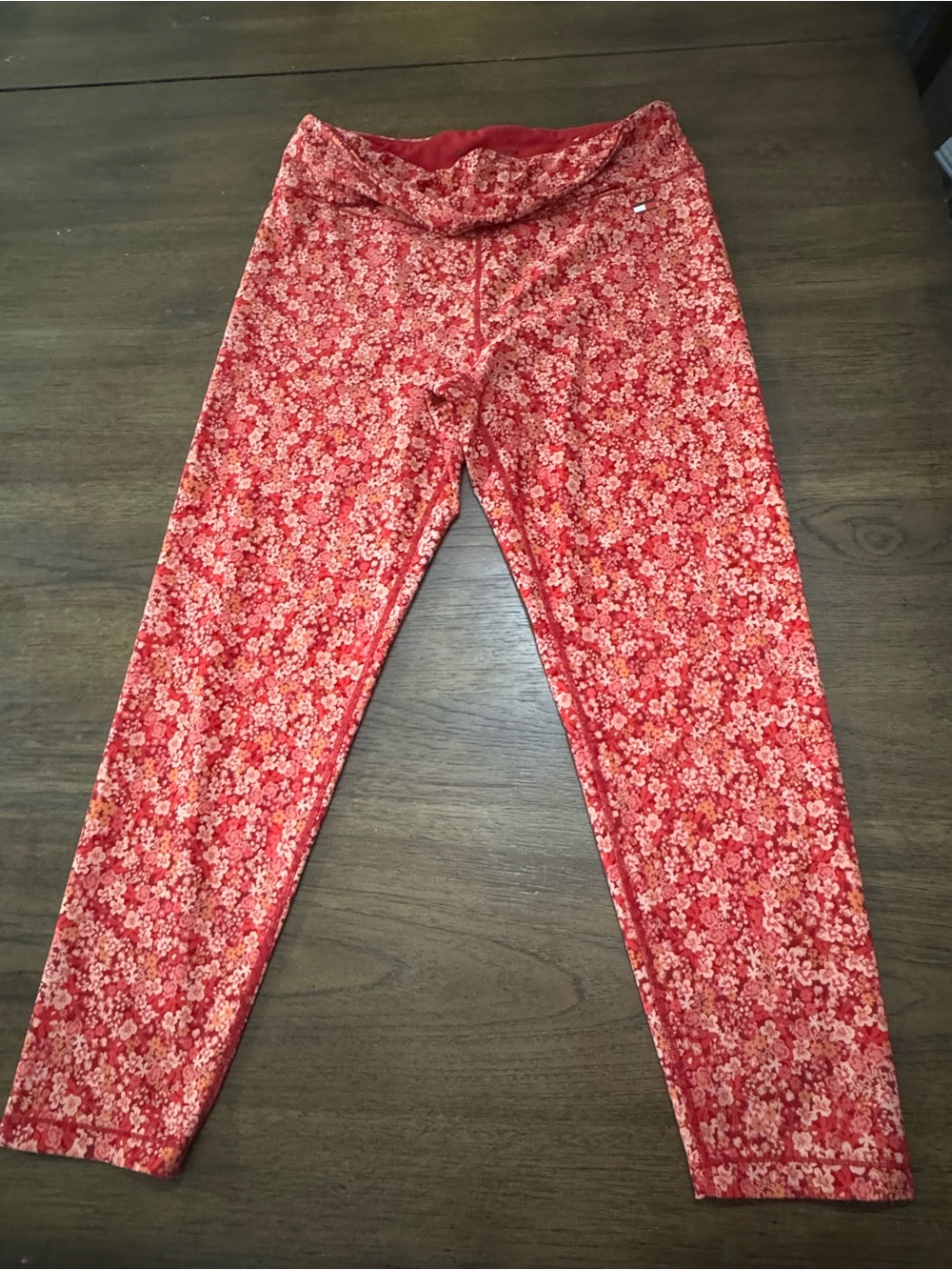 Tommy Hilfiger Red Floral Girls' Stretch Leggings
